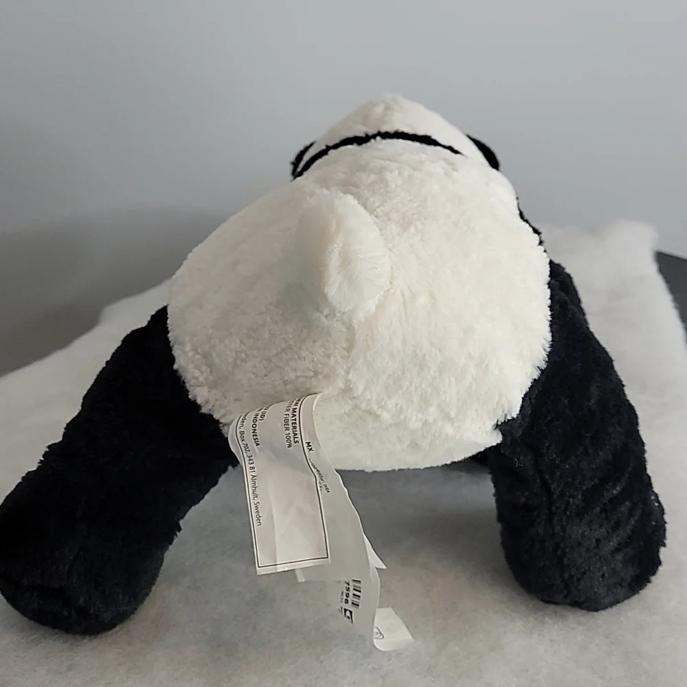 IKEA KRAMIG Panda Bear Plush Black & White Soft 12